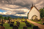 Churchyard, Norway Download Jigsaw Puzzle
