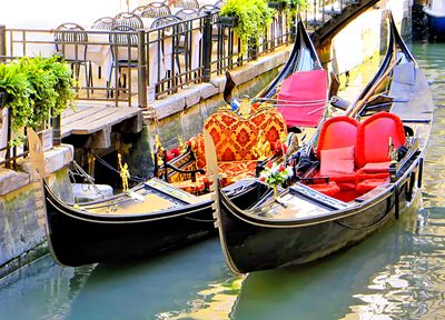 Gondolas, Venice Download Jigsaw Puzzle