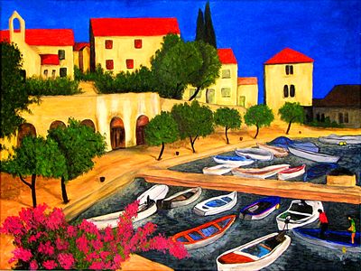 Boats Painting Download Jigsaw Puzzle
