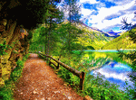 Mountain Path, Italy Download Jigsaw Puzzle