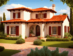 Mediterranean-Style Villa Download Jigsaw Puzzle