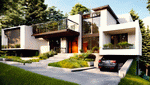 Modern Suburban House Download Jigsaw Puzzle
