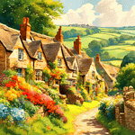 English Village, 1930s Download Jigsaw Puzzle