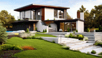 Modern Suburban House Download Jigsaw Puzzle