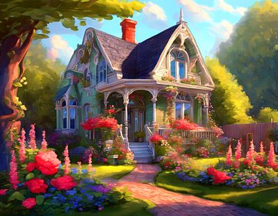 Victorian Cottage Download Jigsaw Puzzle