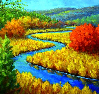 Curve In The River Download Jigsaw Puzzle