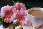 Chocolate, Flowers and Tea Download Jigsaw Puzzle