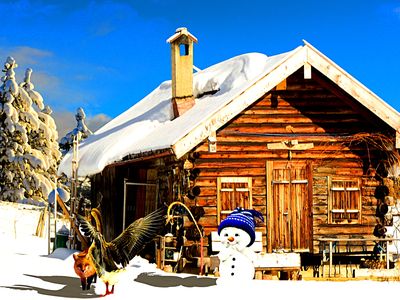 Snowy Cabin Download Jigsaw Puzzle