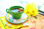 Tea With Daffodils Download Jigsaw Puzzle