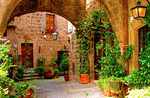 Courtyard, Italy Download Jigsaw Puzzle