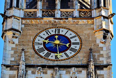 Tower Clock, Munich Download Jigsaw Puzzle