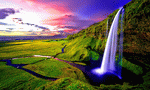Waterfall, Iceland Download Jigsaw Puzzle