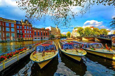 Boats, Amsterdam Download Jigsaw Puzzle