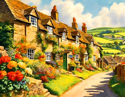 English Village Download Jigsaw Puzzle