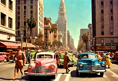 Downtown L.A. 1940's Download Jigsaw Puzzle