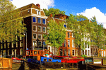 Boats, Amsterdam Download Jigsaw Puzzle