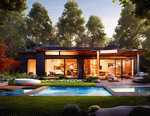 Modern Suburban House Download Jigsaw Puzzle