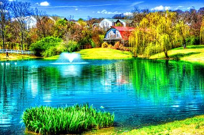 Lake Fountain Download Jigsaw Puzzle