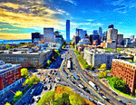Downtown Traffic 1950s Download Jigsaw Puzzle