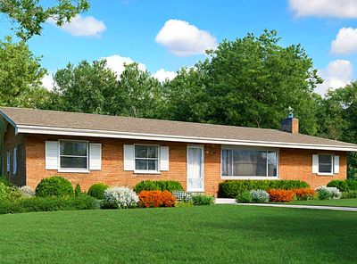 1950s Suburban House Download Jigsaw Puzzle