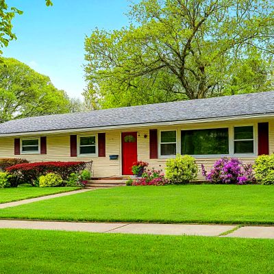 1950s Suburban House Download Jigsaw Puzzle
