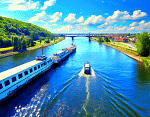 River Boats Download Jigsaw Puzzle