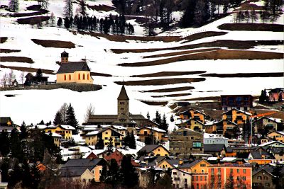Snowy Alpine Village Download Jigsaw Puzzle