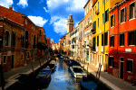 Colorful Venice Canal Download Jigsaw Puzzle