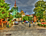 European Town Square Download Jigsaw Puzzle