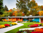 1950s Modern Ranch House Download Jigsaw Puzzle