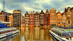 Tour Boats, Amsterdam Download Jigsaw Puzzle