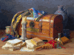 Trunk and books Download Jigsaw Puzzle