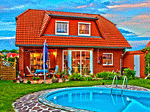 House and Pool Download Jigsaw Puzzle