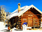 Snowy Cabin Download Jigsaw Puzzle