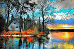 Lake Sunset Download Jigsaw Puzzle